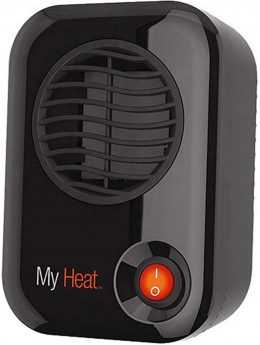 Lasko Model 100 MyHeat Personal Space Heater, Black - Compact Size, Ideal for the Desk or Around the Home Office